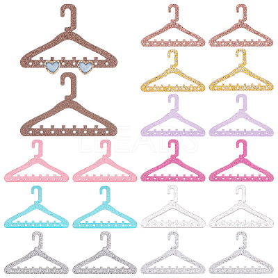 20Pcs 10 Colors 8-Hole Mini Glitter Acrylic Earring Hanger EDIS-PH0001-86-1