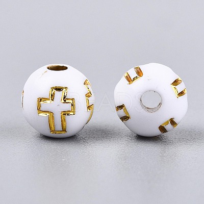 Plating Acrylic Beads X-PACR-Q113-01-1