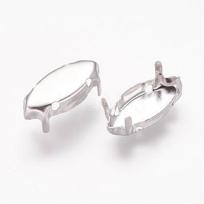 Brass Sew on Prong Settings KK-A126-7x15mm-P-1
