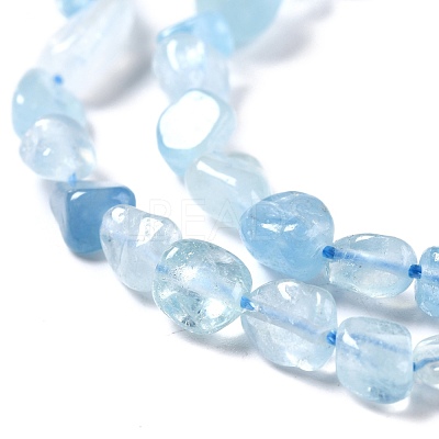 Natural Aquamarine Beads Strands G-G018-69-1