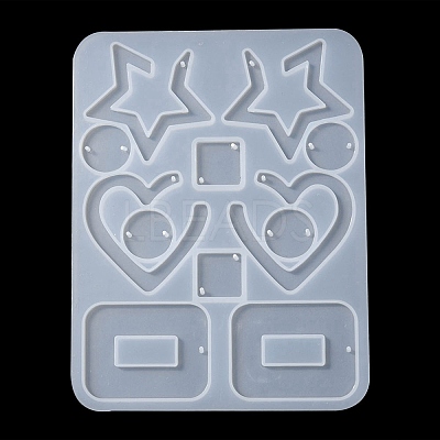 Mixed Shape Pendant & Links Silicone Molds DIY-YW0006-71-1