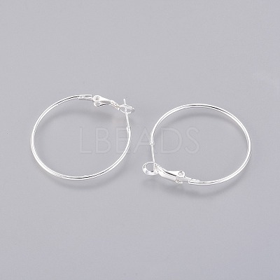 Brass Hoop Earrings X-EC108-1NFS-1