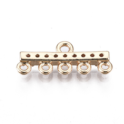 Brass Micro Pave Clear Cubic Zirconia Chandelier Component Links KK-S359-163-RS-1