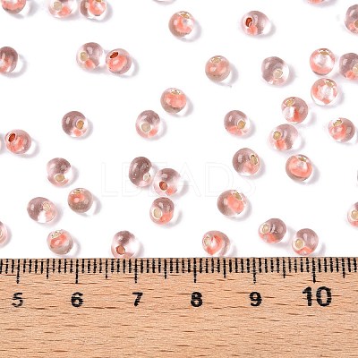 6/0 Baking Paint Transparent Fringe Glass Seed Beads SEED-N006-06E-1