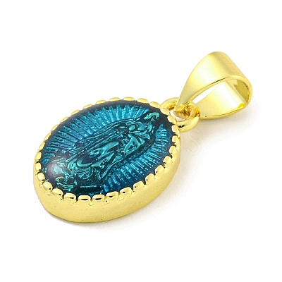 Rack Plating Brass Enamel Pendants KK-B091-15A-1