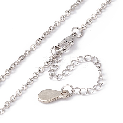 Sublimation Blank Aluminum Pendant Necklace NJEW-E020-02P-04-1