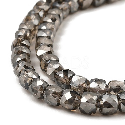 Electroplate Transparent Glass Beads Strands GLAA-C029-03B-05-1