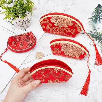 6Pcs 3 Style Polyester Gift Packing Pouches ABAG-NB0001-27-1