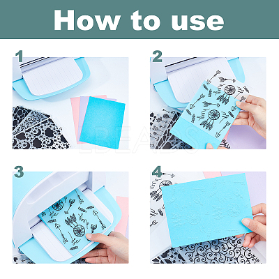 Plastic Embossing Folders DIY-WH0186-21-1