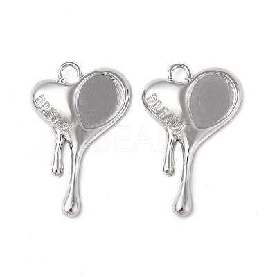 Non-Tarnish 304 Stainless Steel Pendant Cabochon Settings STAS-C066-26P-1