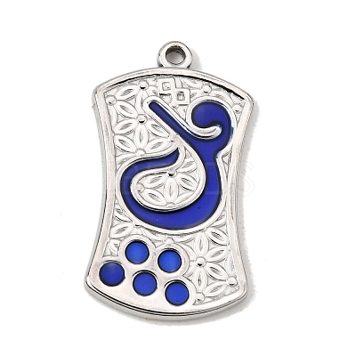 304 Stainless Steel Enamel Pendants CU-CBADA55-01P-1