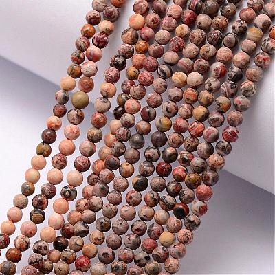 Natural Leopard Skin Jasper Beads Strands G-K146-68-3mm-1