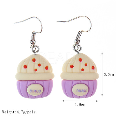 Food Theme Resin Dangle Earrings FS-WGC167F-06-1