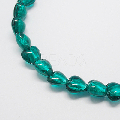 Handmade Silver Foil Glass Beads LS-X-FOIL-R050-15x10mm-11-1
