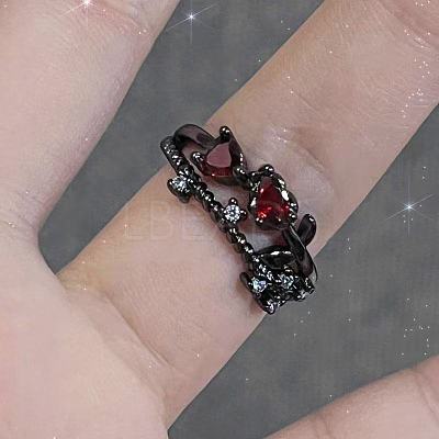 Zinc Alloy with Rhinestone Cuff Rings FS-WGBA462-08-1