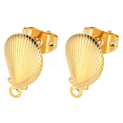 304 Stainless Steel Stud Earring Findings EJEW-D081-02A-G-1