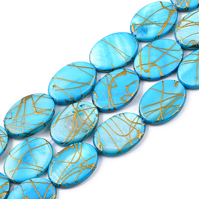 Natural Freshwater Shell Beads Strands X-SSHEL-T007-17-1
