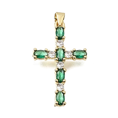 Brass Pave Cubic Zirconia Pendants CU-CBAE7DF-11G-A-1