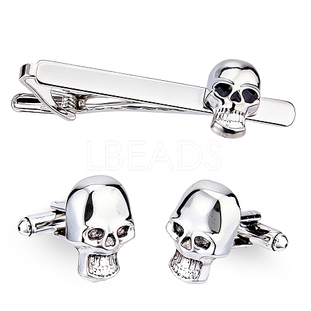 Alloy Cufflinks & Tie Clips Sets AJEW-WH0886-09A-1
