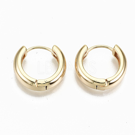 Brass Huggie Hoop Earrings LS-X-KK-S356-151G-NF-1