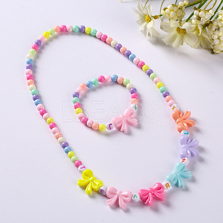 Plastic Beaded Necklaces & Beaded Bracelets WG32877-11-1