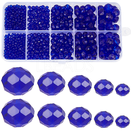Electroplate Glass Beads Strands EGLA-SC0001-25A-1