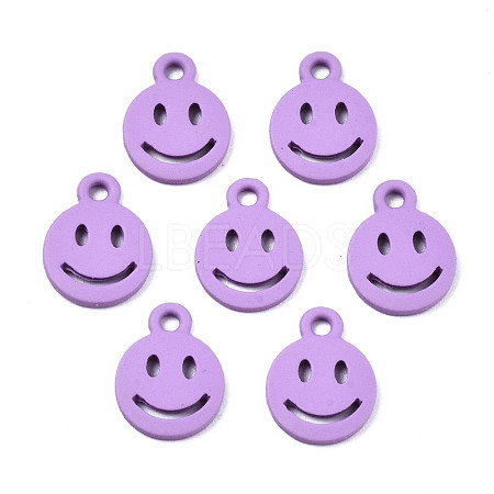 Spray Painted Alloy Charms X-PALLOY-T075-121B-RS-1