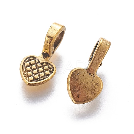 Tibetan Style Glue-on Flat Pad Bails LS-GLF11521Y-NF-1