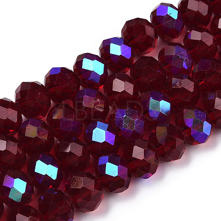 Electroplate Glass Beads Strands X1-EGLA-A034-T8mm-L21-1