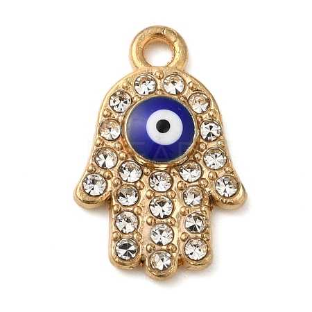 Alloy Enamel Rhinestone Glass Pendants X1-ENAM-U003-02G-01-1