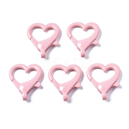 Spray Painted Eco-Friendly Alloy Lobster Claw Clasps PALLOY-T080-05K-NR-1