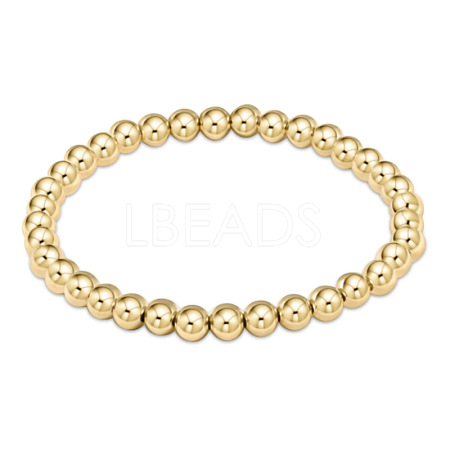 Bohemia Brass Round Beaded Stretch Bracelets TK0566-33-1