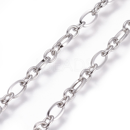 Tarnish Resistant 304 Stainless Steel Figaro Chains CHS-L020-038P-1