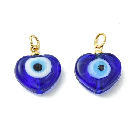 Handmade Evil Eye Lampwork Pendants PALLOY-JF05636-02-1