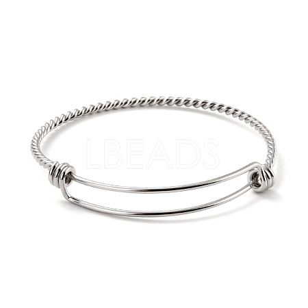 304 Stainless Steel Expandable Bangle for Girl Women BJEW-C003-04P-1