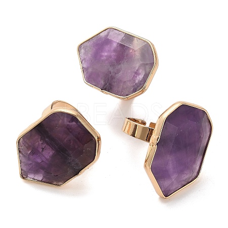 Natural Amethyst Finger Rings RJEW-G332-01C-G-1