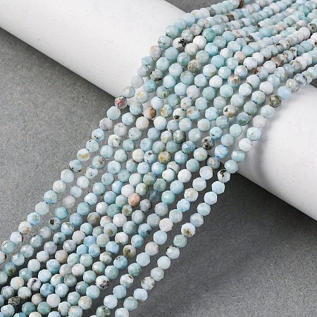 Natural Larimar Beads Strands G-F785-B01-01-1