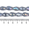 Opaque Solid Color Electroplate Glass Beads Strands EGLA-N013-P10mm-B05-4