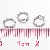 Platinum Plated Brass Round Open Jump Rings for Jewelry DIY X-JRC7mm-NF-3
