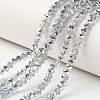 Electroplate Transparent Glass Beads Strands EGLA-A034-T4mm-M16-1