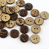 2-Hole Flat Round Coconut Buttons BUTT-R035-004-1