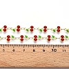 304 Stainless Steel Enamel Cherry Link Chains CHS-N005-01A-G-3