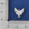 Brass Clear Cubic Zirconia V Shaped Connector Charms KK-I719-04S-3