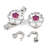 Brass Pave Cubic Zirconia Fold Over Clasps CU-CBAA6E8-13P-2