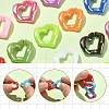 Rainbow Color Plated Acrylic Linking Rings PACR-CJC0001-03-8