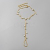 Alloy Curb Chains Anklets AJEW-WH0567-23G-1