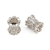 Brass Micro Pave Clear Cubic Zirconia Beads CU-CBA6A75-10P-2