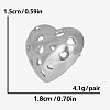 Stylish 303 Stainless Steel Hollow Heart Stud Earrings RP4390-1-1