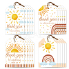 120Pcs 4 Styles Sunflower Paper Thank You Gift Tags CDIS-WH0038-04-1