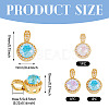 3Pcs 3 Colors Brass Micro Pave Cubic Zirconia Pendants KK-TA0008-25-4